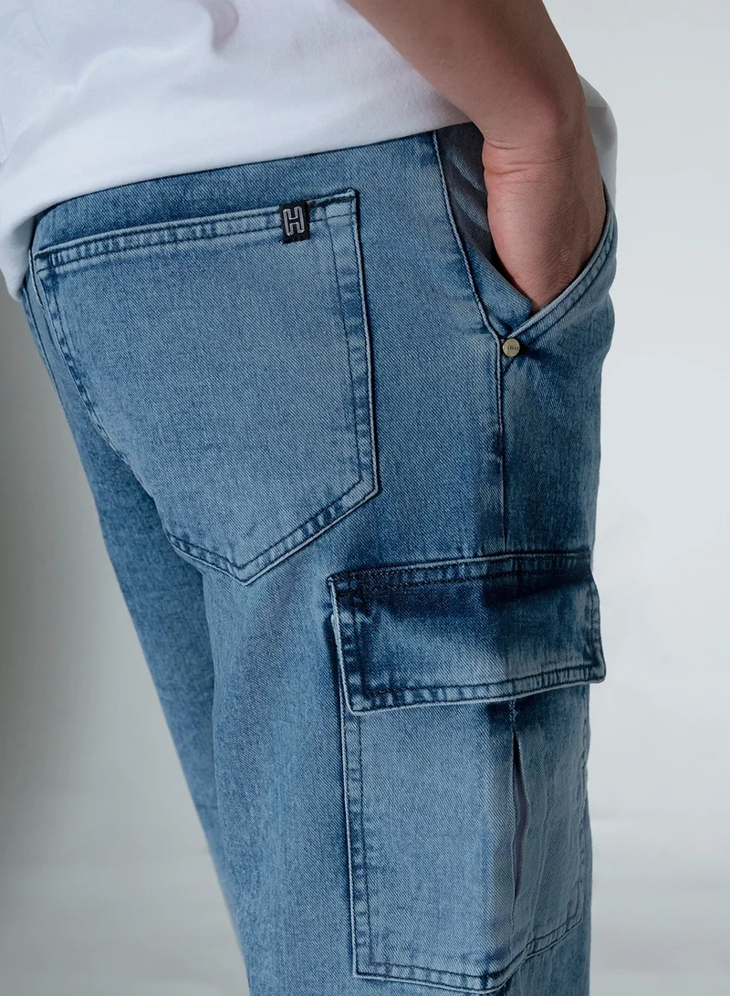 Hubberholme Relaxed Mid Blue Jeans for Men