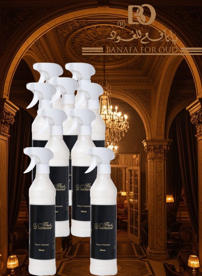 Banafa 9 Pieces Black Diamond Air Freshener 500ML - Image 1