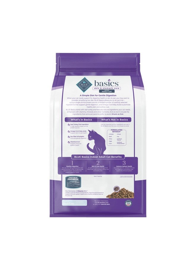 Blue Buffalo Basics Grain-Free Dry Cat Food, Skin & Stomach Care, Limited Ingredient Diet for Indoor Cats, Turkey & Potato Recipe, 5-lb. Bag - Image 2