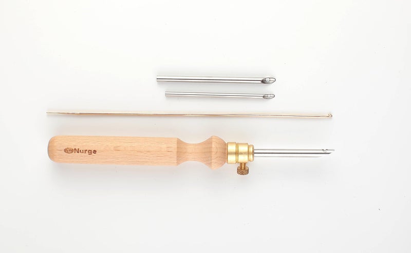 Nurge Premium Quality Punch Needle Kit, 3mm-4mm-5mm Metal Tubes and Wooden Handle Punch Needle Kits for Adult Beginner, Embroidery Weaving Tools for Thread - Image 2