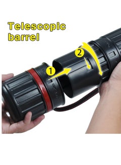 DEWEL Drawing Tube Blueprint Case Telescoping Art Tube Large Plastic Black Fishing Rods Storage Tube Expands from 30 to 53 Inches Plastic Waterproof and Light Resistant Poster Tube with Strap(Black XL Size)  - Image 4