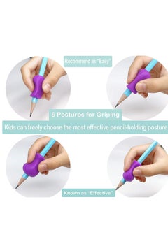 SYOSI Pencil Grips for Children,10 Pack Pencil Grips for Kids Handwriting, Ergonomic Writing Training Aid Correction Silicon Gel Pencil Grip for Children Preschoolers 10Pack  - Image 4