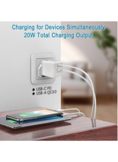 Necomi 20W USB-C PD Fast Charger for Smartphones and Tablets with Wall Plug, QC 3.0, Travel Adapter for Secret Charging  - Image 3
