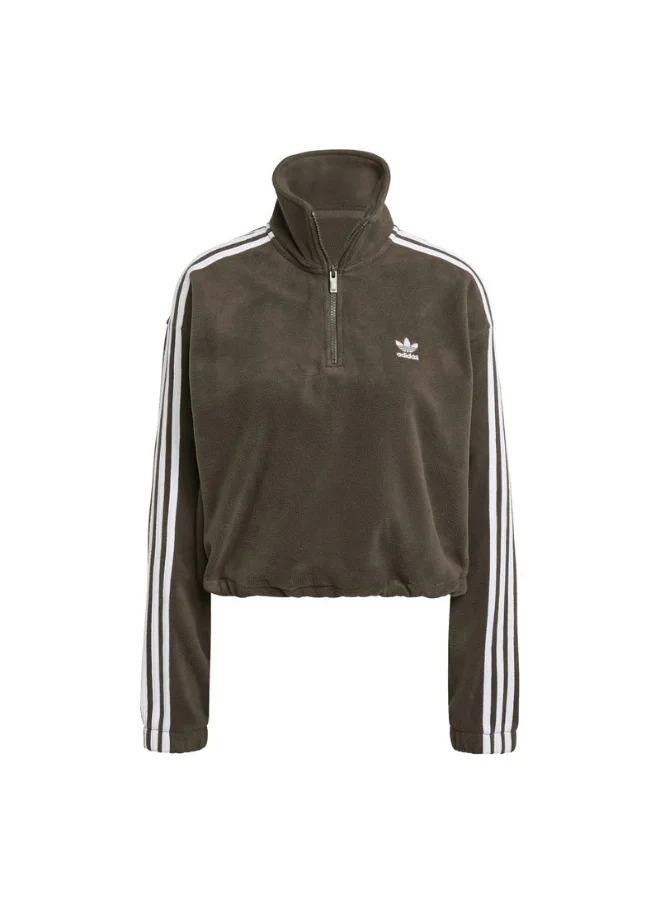 adidas Originals adidas POLARF HALF ZIP Green Originals Women POLARFLEECE APPAREL