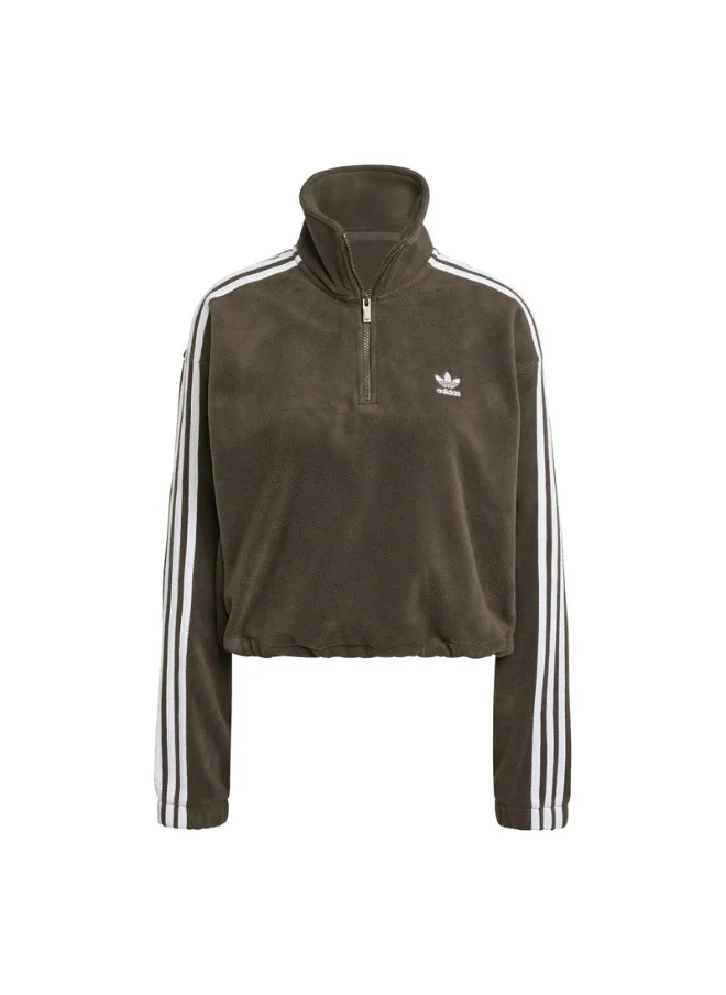 adidas Originals adidas POLARF HALF ZIP Green Originals Women POLARFLEECE APPAREL