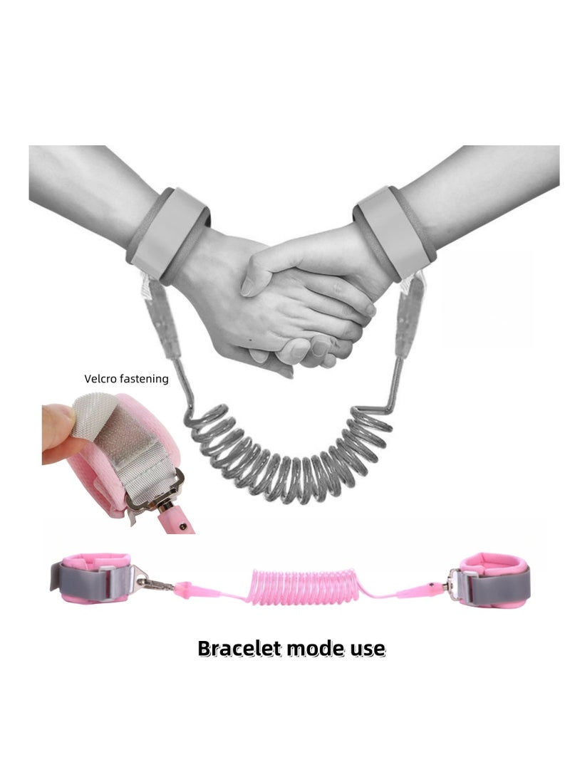 NOVOLAN Children Anti-Lost Traction Rope Backpack, Baby Safety Leash with Backpack, Parent-Child Travel Companion, 360° Rotating Wristband, Cute Butterfly Design, Adjustable Comfortable Wear (pink) - Image 3