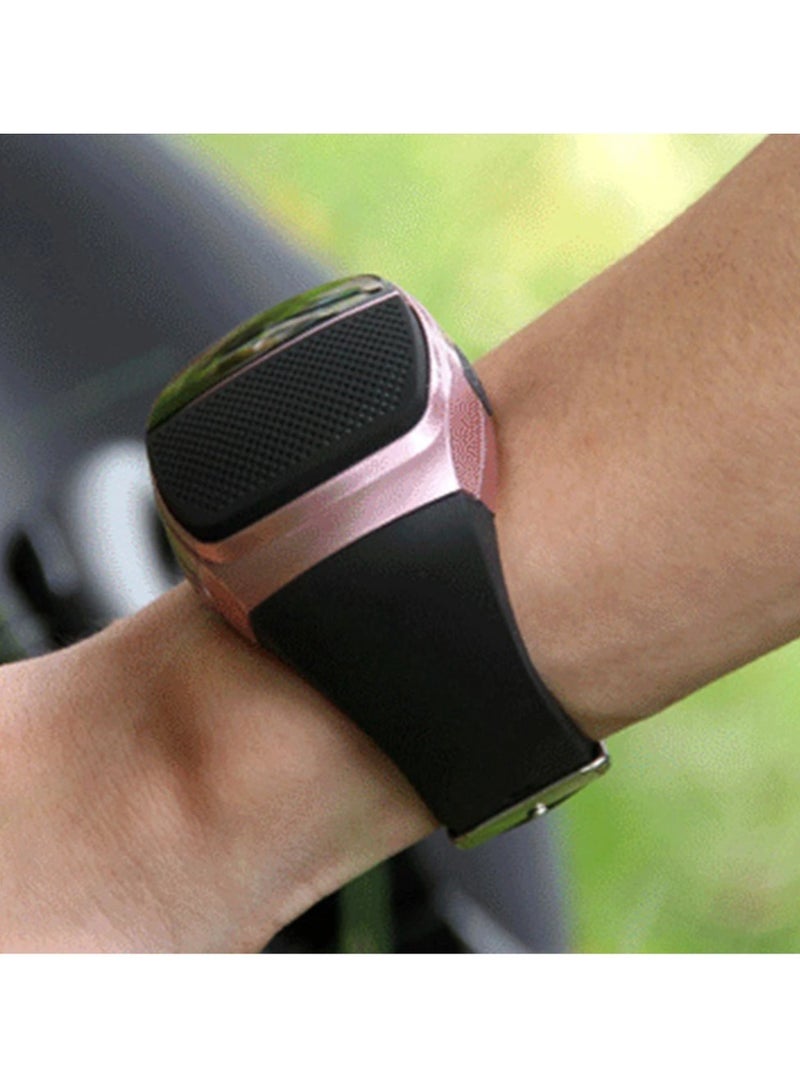 AROAQ U6 Wrist Watch Bluetooth Speaker, High Volume Running Sports Bracelet Speaker, Cool Lightening Wireless Subwoofer With Multi Function MP3 Player And FM Radio For Hiking, Climbing, (Pink, Rectangular)  - Image 4