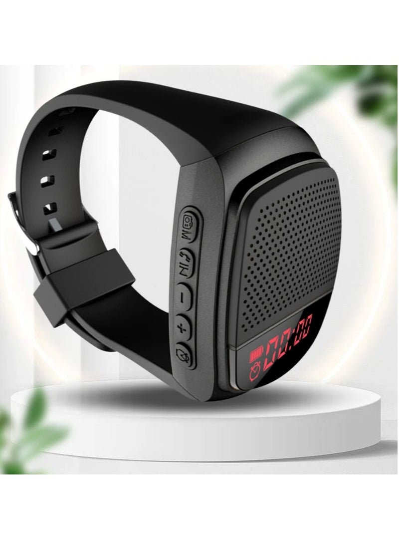 AROAQ U6 Wrist Watch Bluetooth Speaker, High Volume Running Sports Bracelet Speaker, Cool Lightening Wireless Subwoofer With Multi Function MP3 Player And FM Radio For Hiking, Climbing, (Pink, Rectangular)  - Image 2