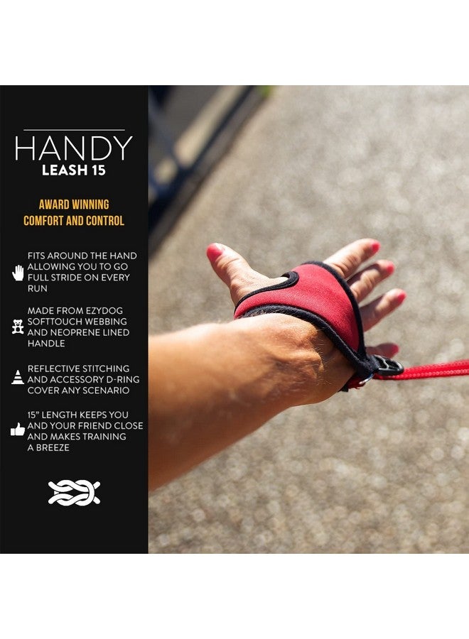 EzyDog Premium Handy Dog Leash - Soft and Secure Neoprene Glove Perfect for Running or Jogging - Add to Any Existing Leash or Combine with an Extension (15”, Red) - Image 2