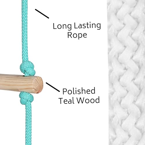 VIXERA Rope Ladder for Kids | Climbing Ladder for Kids | Wooden Ladder for Physical Activity | Indoor Outdoor Games for Kids - Image 5