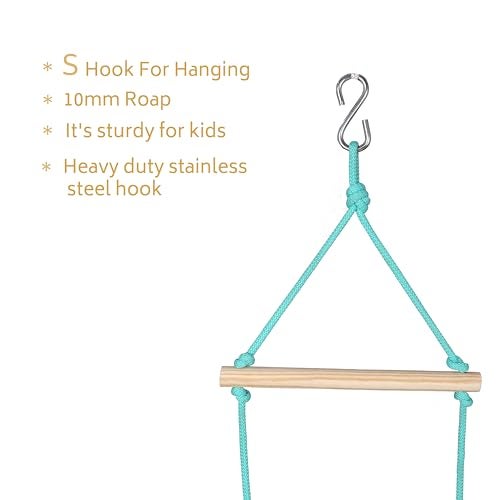 VIXERA Rope Ladder for Kids | Climbing Ladder for Kids | Wooden Ladder for Physical Activity | Indoor Outdoor Games for Kids - Image 3