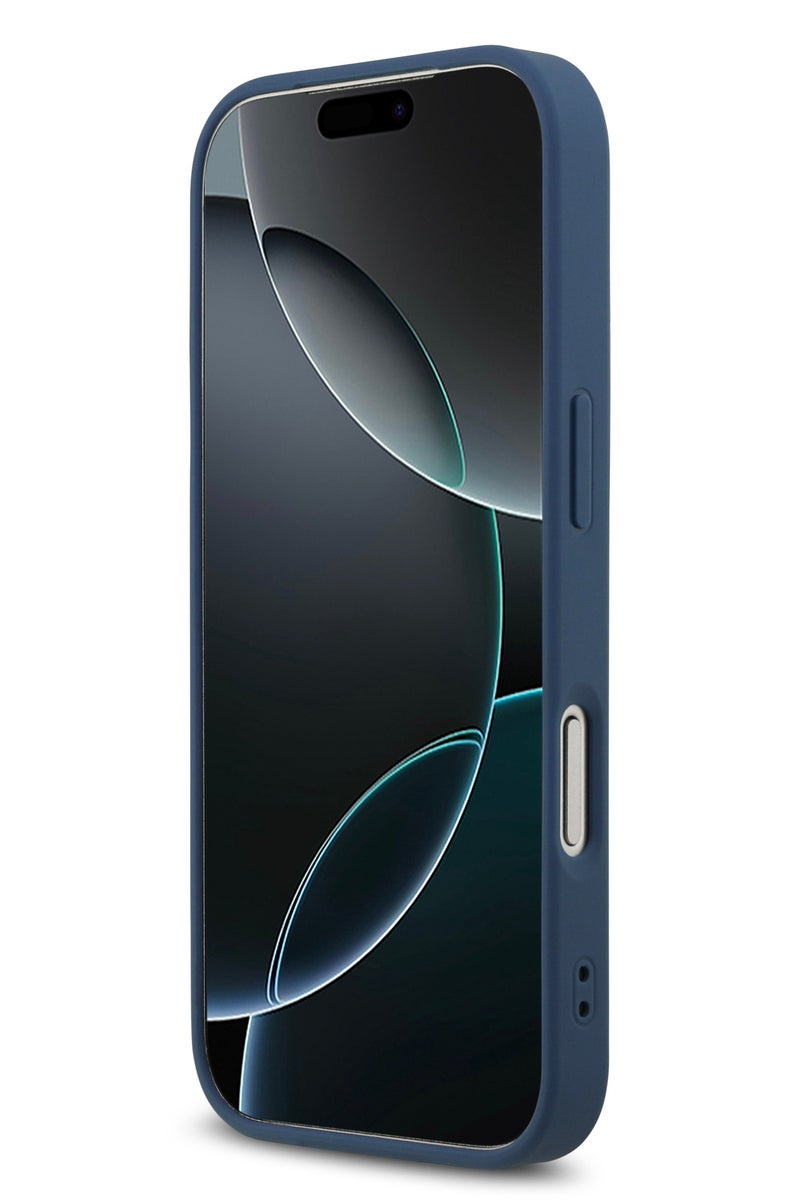 GUESS iPhone 17 Pro MagSafe Case 4G PU Leather With Triangle Logo /  Magsafe Compatible / Ultra Slim / lightweight design / Easy Installation - Blue - Image 5