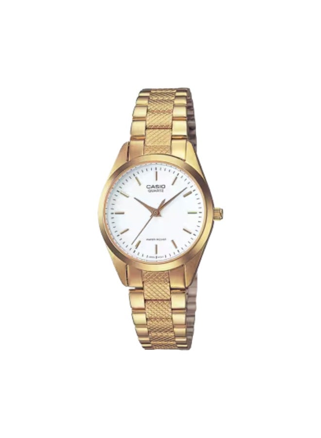 Casio Women’s Analog Classic Watch | LTP-1274G-7ADF | Gold-Tone Stainless Steel Band, White Dial, Slim Elegant Design, 30M Water Resistant, Lightweight Quartz Dress Watch
