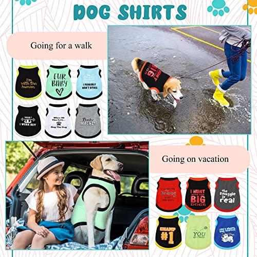 BBTO 12 Pieces Dog Shirts Pet Printed Clothes with Funny Letters Summer Pet T Shirts Cool Puppy Vest Breathable Dog Outfit Soft Cat Sweatshirt for Chihuahuas Cats Accessories, 12 Styles(Medium) - Image 5