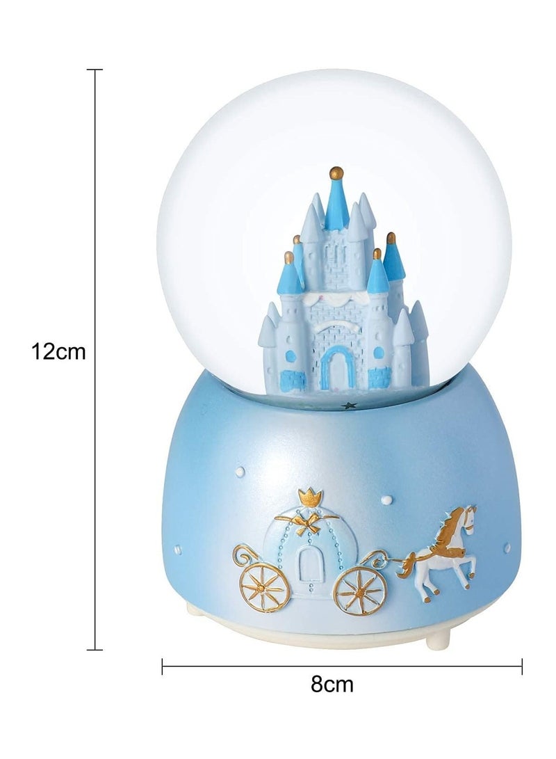 general Castle Snow Globe Music Box Cartoon Crystal Globe With Colour Changing LED Lights Kids Music Box Light Up Snow Globe Desktop Decorations Home Decoration - Image 4