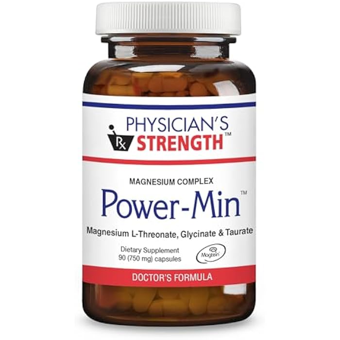 Physician's Strength Power-Min - 90 Capsules - Total Body Support - Magnesium Complex with Magnesium L-Threonate, Glycinate & Taurate - Highly Absorbable - 30 Servings - Image 1