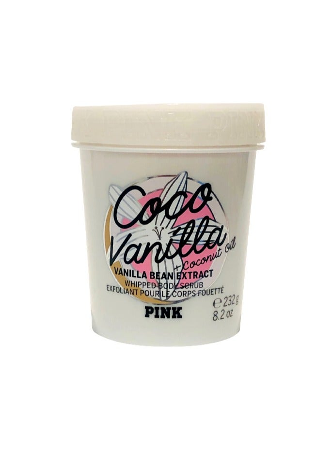 Pink Coco Vanilla Whipped Body Scrub with Vanilla Bean and Coconut Oil 283g