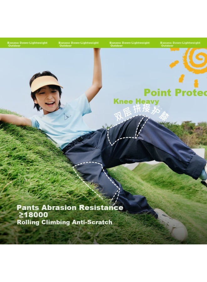 Beneunder Kids' Ultra-breathable Outdoor Sports Pants Mr985 In Midnight Blue, Size 160 - Image 3