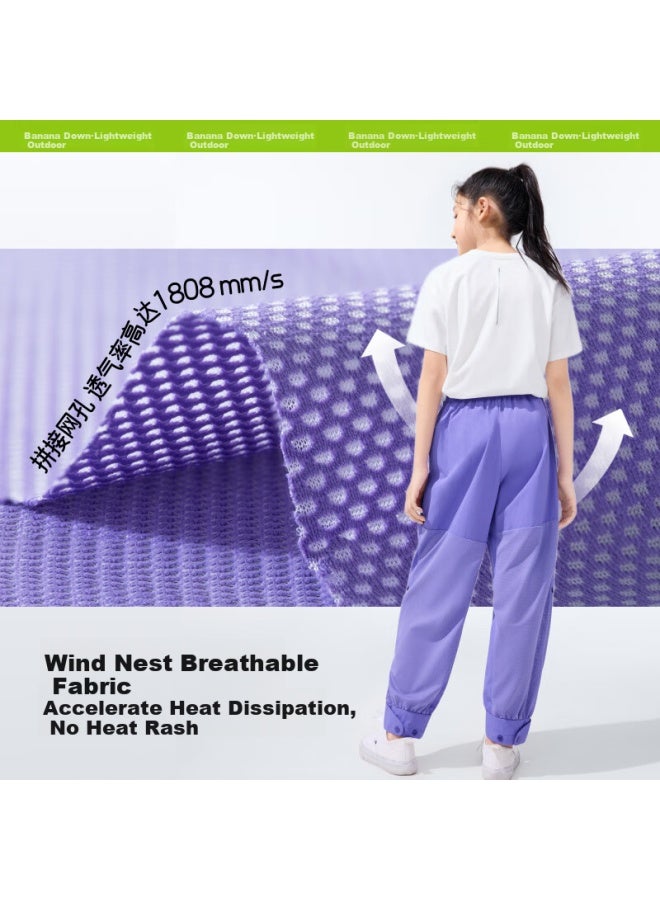 Beneunder Kids' Ultra-breathable Outdoor Sports Pants Mr985 In Midnight Blue, Size 160 - Image 2