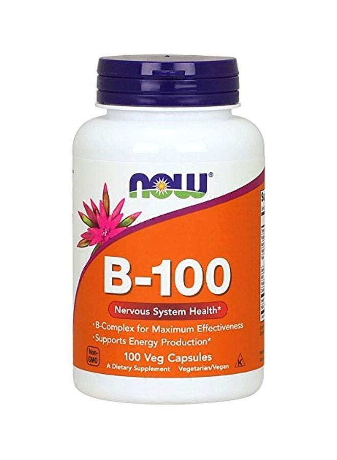 now Vitamin B-100 Dietary Supplement - 100 Veg Capsules - Image 1