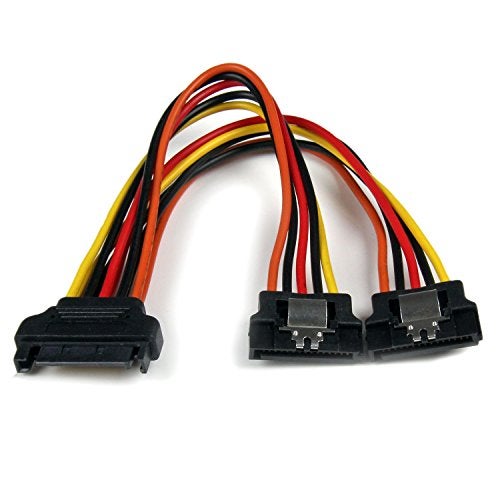StarTech.com 6in Latching SATA Power Y Splitter Cable Adapter - M/F - 6 inch Serial ATA Power Cable Splitter - SATA Power Y Cable Adapter (PYO2LSATA) - Image 1