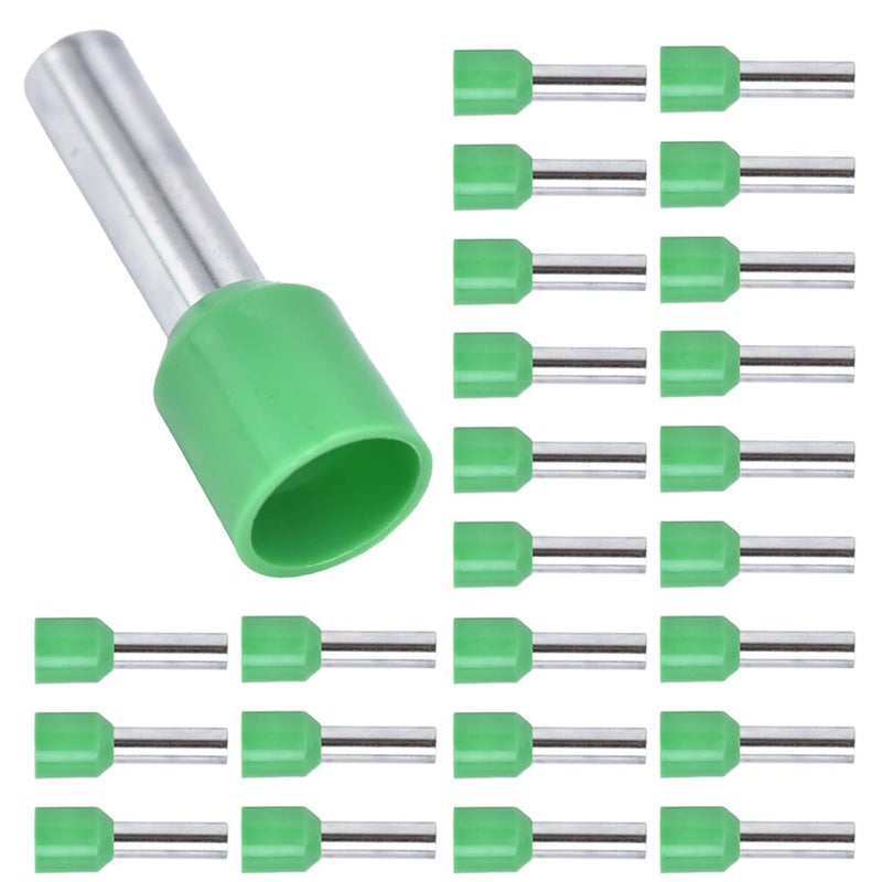 25 Pcs Wire Terminal Ferrules, Insulated Wire Ferrules for Connecting Wire Connectors (E6012 - Green) - Image 1