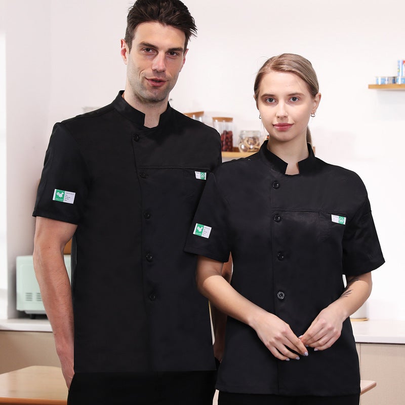 Eco-Kitchen Seven-Sleeve Chef'S Work Clothes Men'S Short-Sleeve Summer Women'S Lightweight Sweat-Absorbent Breathable Net Restaurant Catering - Image 1