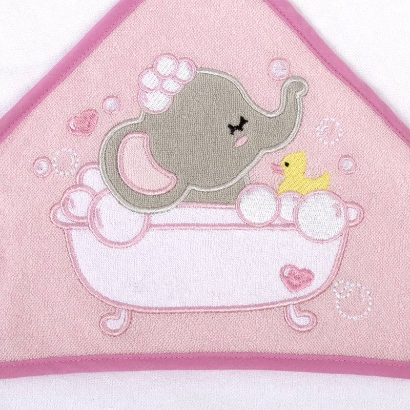 Baby Essentials Baby Hooded Towel and Washcloth Set for Infants, Boys and Girls 6-12 Months (Effervescent Elephant) - Image 2