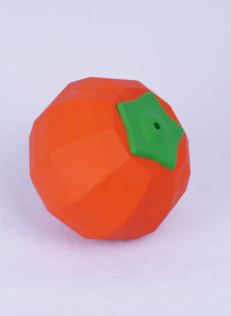 GULFLINK Non Toxic Natural Rubber Squeaky Toy For Dogs Orange - Image 3