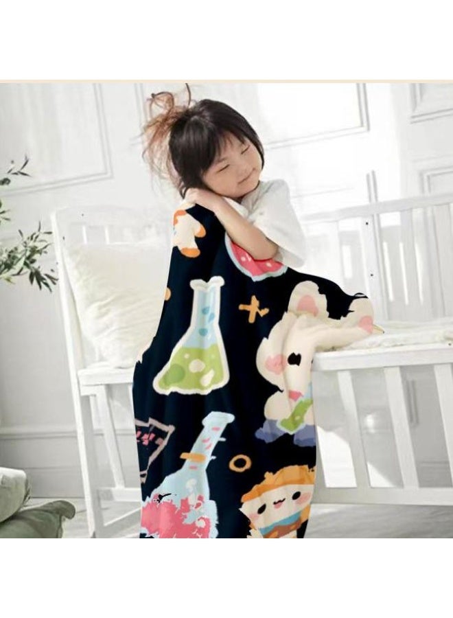 عام بطانية رقيقة من الفانيلا الكرتونية للأطفال والرضع (دافئة ومريحة، ومناسبة للنوم والألعاب) 70 سم * 100 سم - Image 2