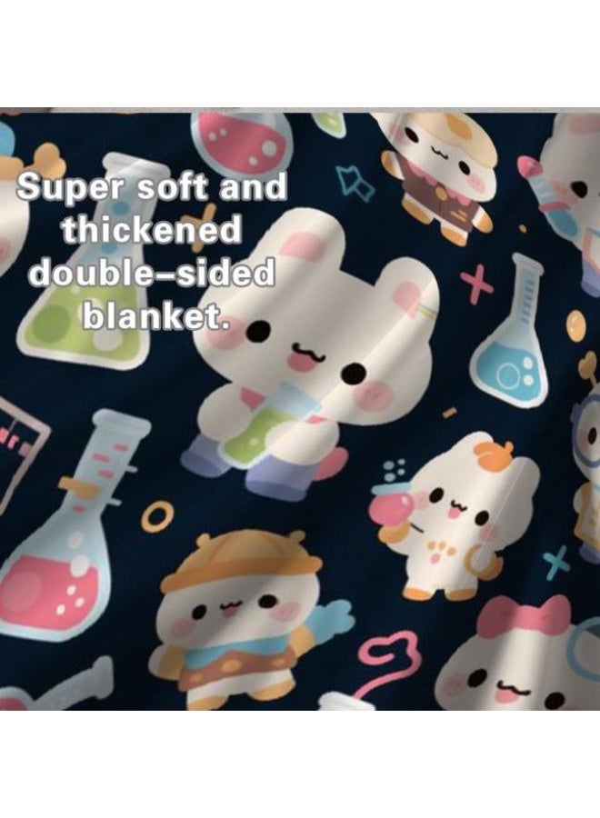 عام بطانية رقيقة من الفانيلا الكرتونية للأطفال والرضع (دافئة ومريحة، ومناسبة للنوم والألعاب) 70 سم * 100 سم - Image 1