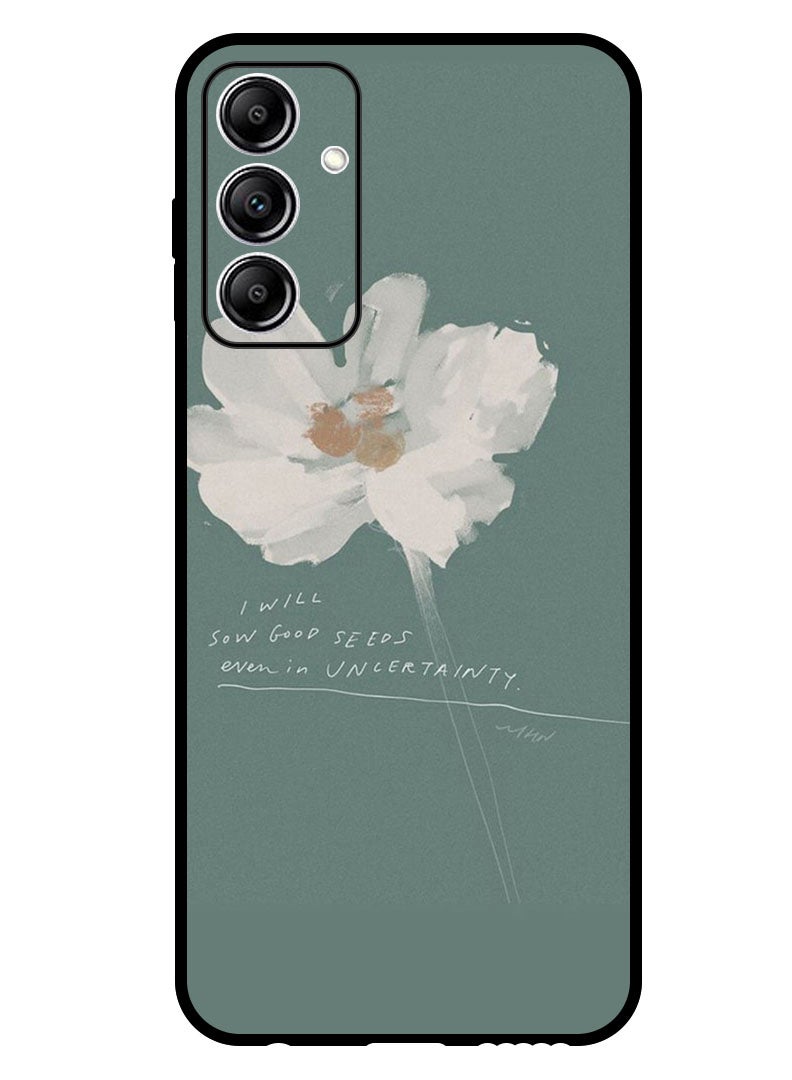 Theodor Protective Case Anti Scratch Shock Proof Bumper Cover For Samsung Galaxy A15 White Flower (2)  - Image 1