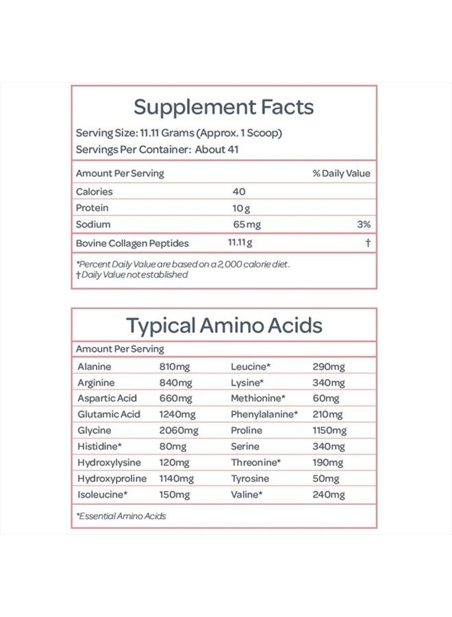 Collagen For Her : Unflavored Collagen Peptides Powder - Hydrolyzed Collagen Protein Supplement for Women | Vital for Hair, Skin, Nails, Gut Support, Paleo, Keto (41 Servings) - Image 2