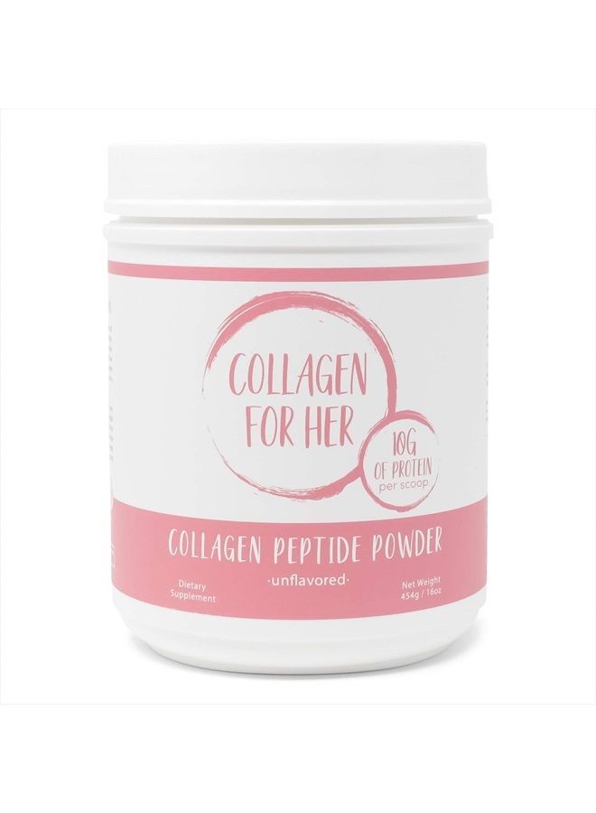 Collagen For Her : Unflavored Collagen Peptides Powder - Hydrolyzed Collagen Protein Supplement for Women | Vital for Hair, Skin, Nails, Gut Support, Paleo, Keto (41 Servings) - Image 1