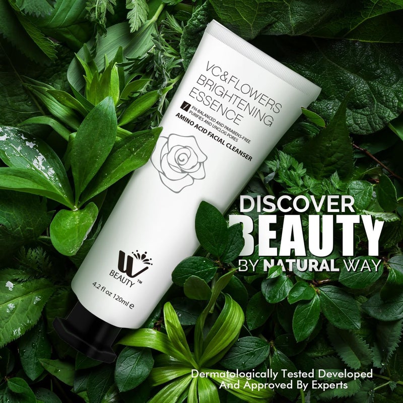 WBM Facial Cleanser with Amino Acid Perfect AntiAging Skin Brightening and Wrinkle Reducing Acne Daily Face Wash for All Skin Types With Organic  Natural Ingredients  42 fl oz120 ml - Image 4