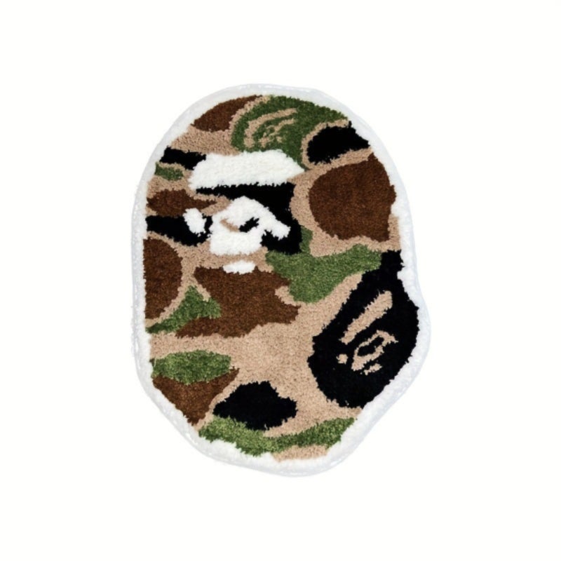 Camouflage powder fashion handmade carpet  green  50*80cm