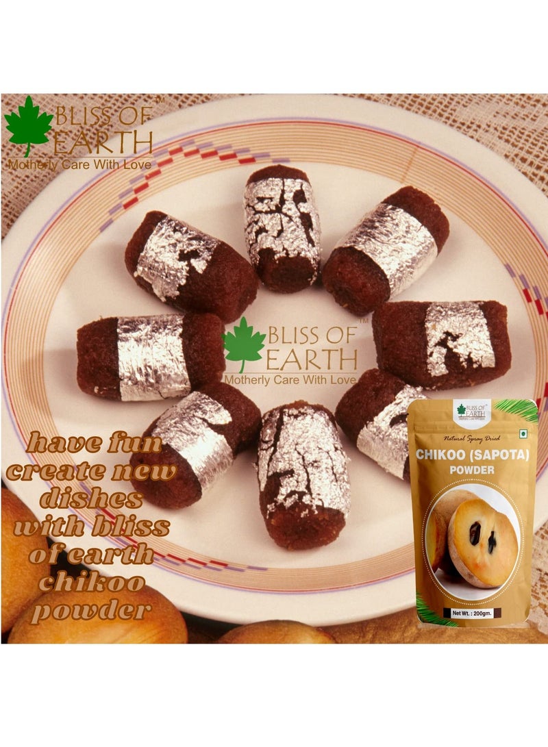 BLISS OF EARTH 500gm Chikoo Sapota Powder Natural Spray Dried  Great for shake ice cream Cake Smoothies - Image 4