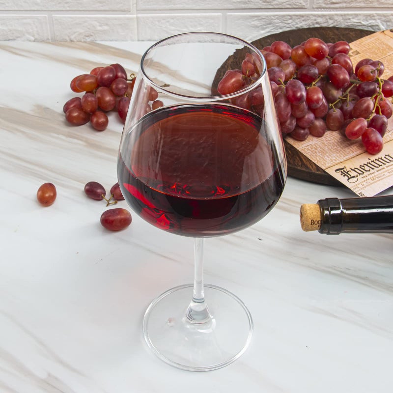 Yangnay Wine Glasses (Set Of 6 20 Oz) Large Clear Burgundy Wine Glasses For Red Wine Smooth Rim Dishwasher Safe - Image 5