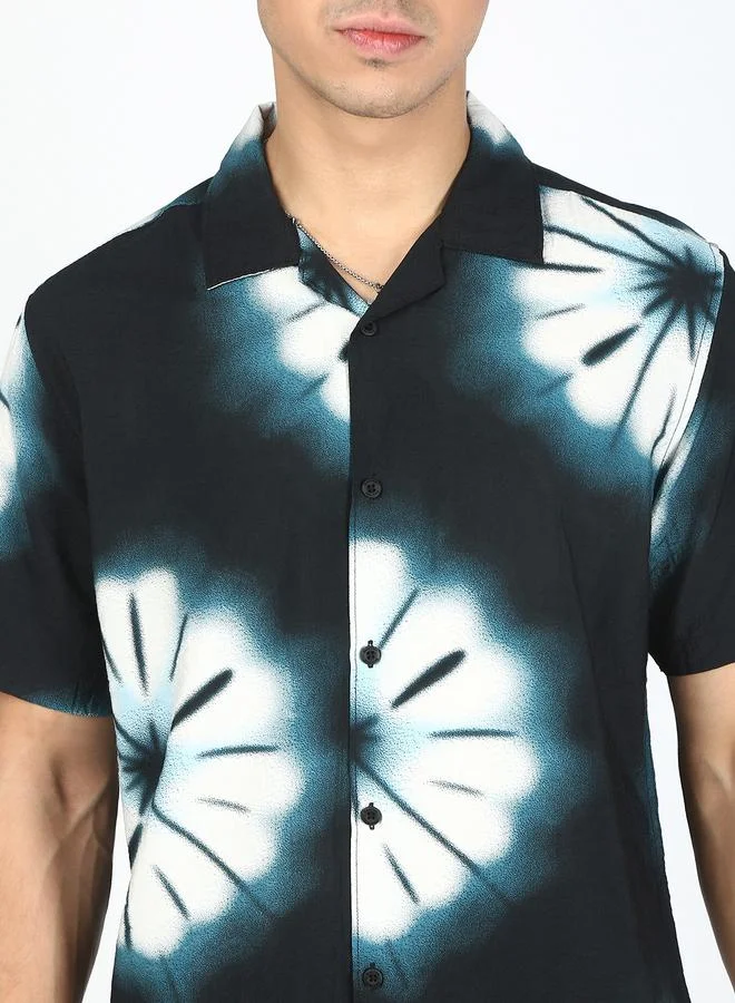 ستايلي Men Resort Collar Tie-Dye Print Shirt By Bene Kleed