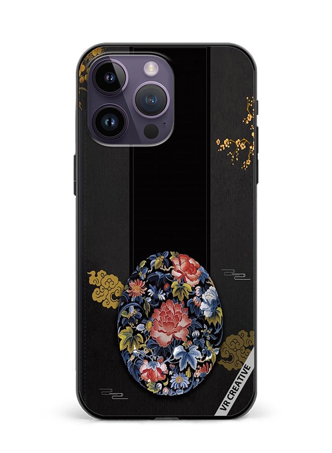 VR CREATIVE Protective Case Cover For Apple iPhone 15 Pro Flower Design Multicolour - Image 1