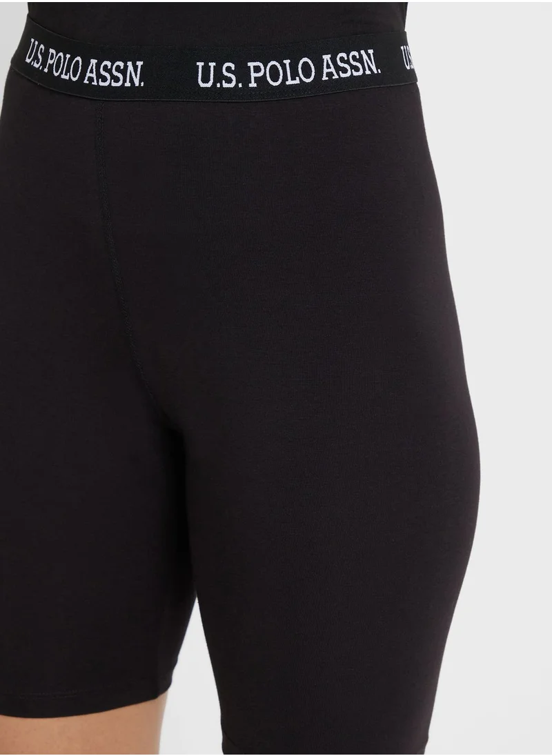 يو اس بولو اسن Logo Band Short Leggings