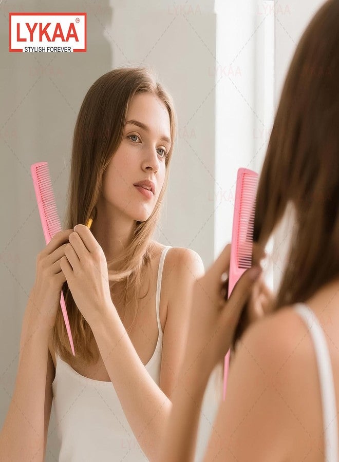 LYKAA Professional Tail Comb for Women Smooth & Round Teeth For Men & Girl Ideal For Sectioning Highlighting Colouring Tail Comb Hairstyling Hair Accessories 1 Comb - Image 5