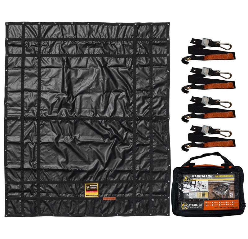 Waterproof Gladiator Cargo Net Heavy Duty Truck Cargo Net Tarp MGW100 Medium 675 x 8