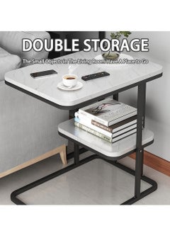 Arabest Modern Minimalist Sofa Side Table, Home Living Room Small Coffee Table, Multifunctional Small Square Table  - Image 5