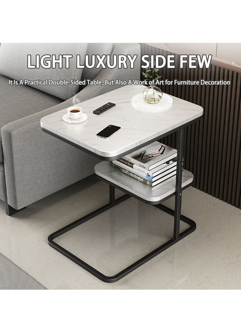 Arabest - Modern Minimalist Sofa Side Table, Home Living Room Small Coffee Table, Multifunctional Small Square Table - Image 1
