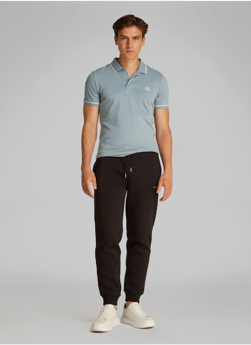 Calvin Klein Jeans Men's Slim Polo Shirt - Cotton, Green  - Image 3