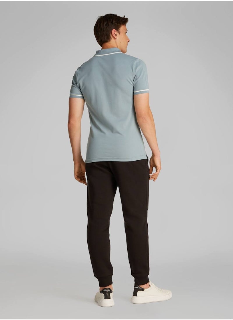 Calvin Klein Jeans Men's Slim Polo Shirt - Cotton, Green  - Image 4