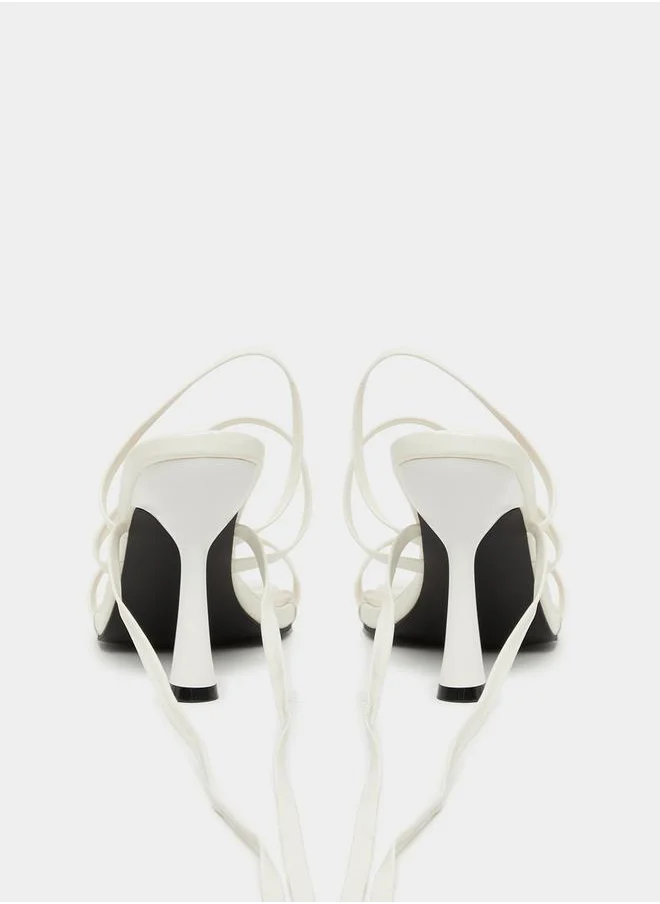 Styli Strappy Tie Up High Heel Sandals