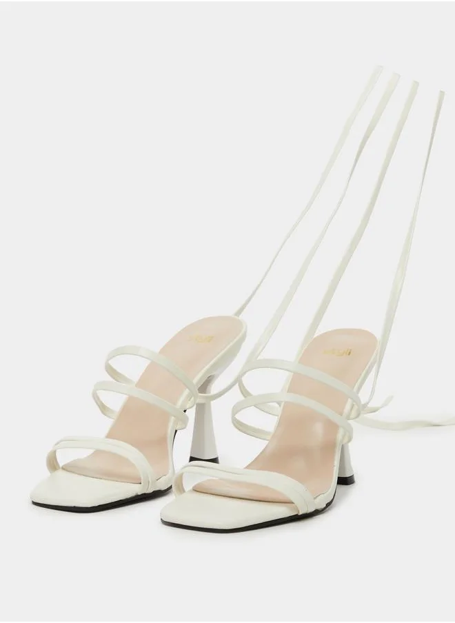 Styli Strappy Tie Up High Heel Sandals