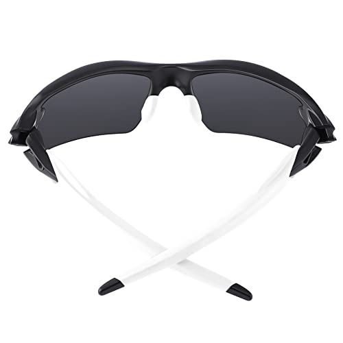 SAUCER Replacement Nose Pieces Pads & Earsocks Temple Sleeve Rubber Kit Compatible with Oakley Flak 2.0 OO9295 | Flak 2.0 XL OO9188 Sunglass - White + White - Image 2